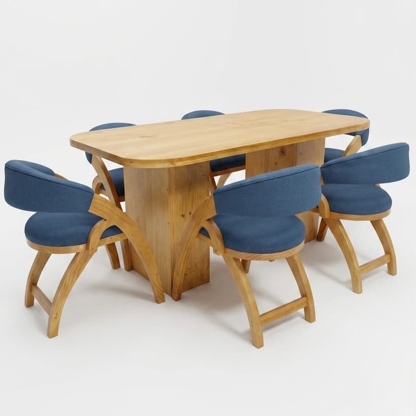 Comedor Deluxe 6 plazas | Base pedestal